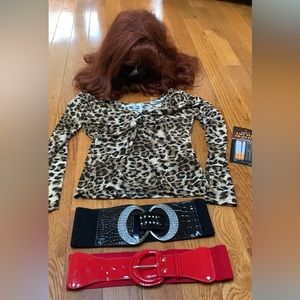 Halloween Costume Peg Bundy includes wig, top, 2 belts and fake cigarettes